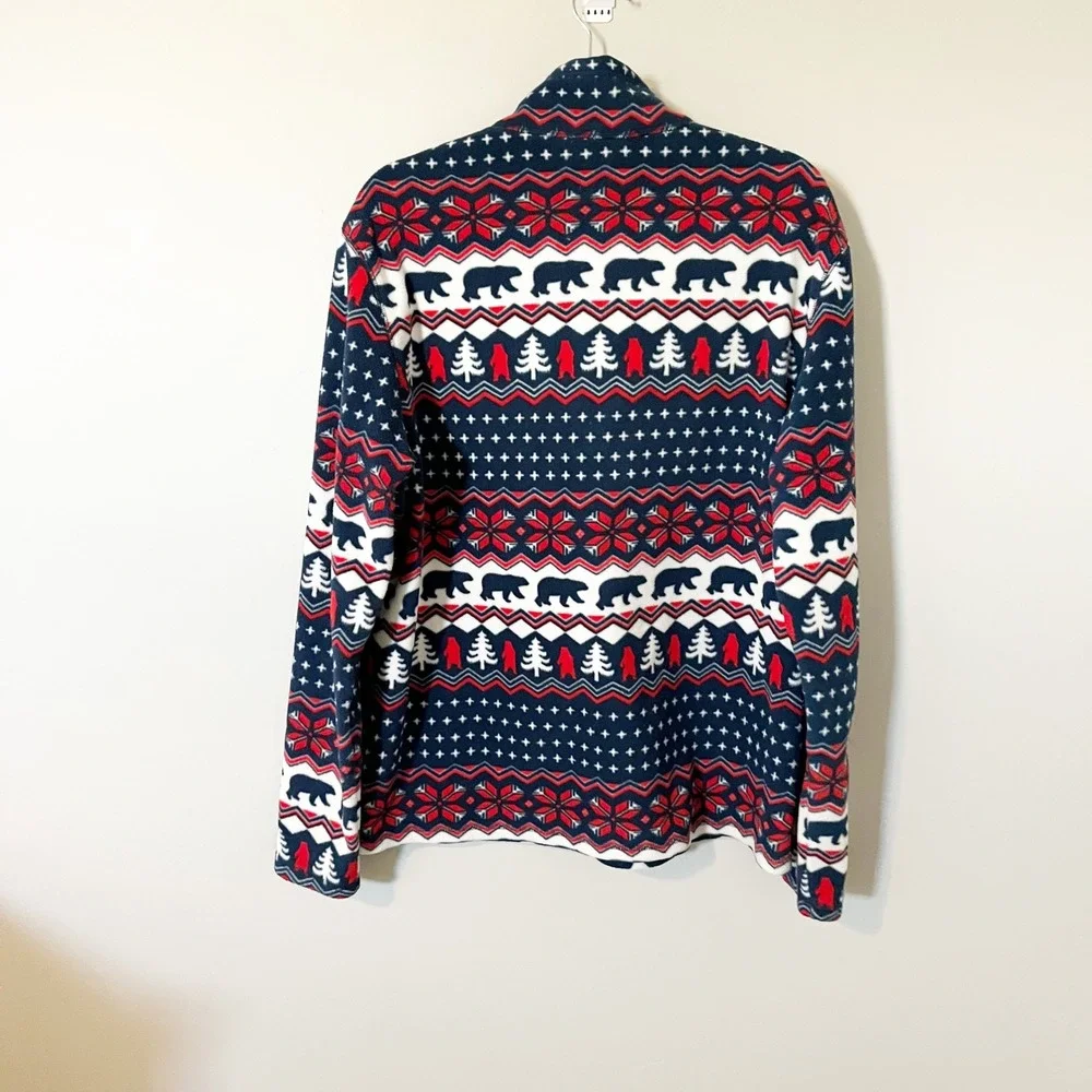 Chubbies 1/4 zip up‎ pullover fleece beary wild sweater holiday winter print